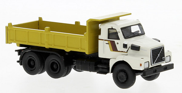 Brekina 85653 - Volvo N 10 Kipper weiss, schwarz, 1980,