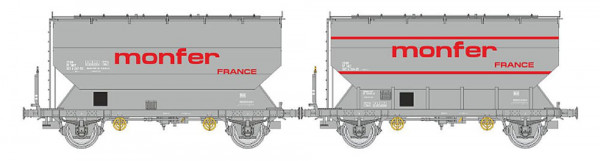 REE WB-892 - SNCF Set 2-teilig Getreidewagen 2-achsig Ep.4-5, "Monfer"