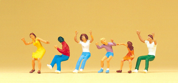 Preiser 24664 - Figuren zum Kettenkarussell - 6 Figuren