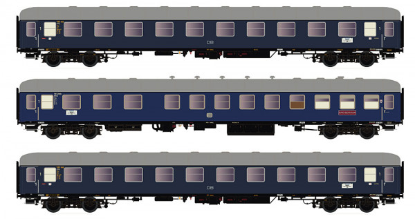 Hobbytrain H43047 - DB Set 3-teilig Schnellzug F15/16 "Sachsenross" Ep.3, Wechselstrom