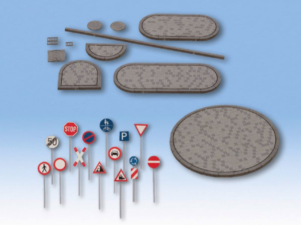 Noch 60525 - Set Straßen-Deko Laser Cut