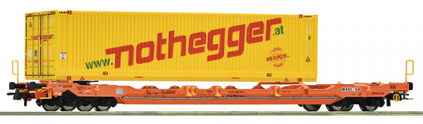 Roco 6600178 - SBB WASCOSA Taschenwagen Sdgnss T5 Ep.6, 1x 45`Container "Nothegger"