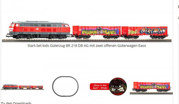 Piko 57032 - Start-Set Güterzug DB AG mit BR 218, A-Gleis mit Bettung