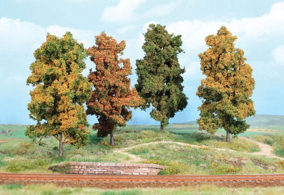 Heki 2001 - 4 Herbstbäume 18 cm hoch