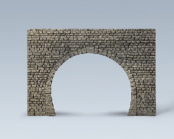 Faller 170831 - Dekorplatte Tunnelportal Naturstein-Quader 23 x 1507 x 0,9 cm 2-gleisig