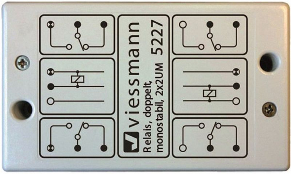 Viessmann 5227 - Relais, doppelt, monostabil, 2x2 UM