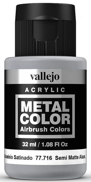 Vallejo 777716 - Halbmattes Aluminium, 32 ml