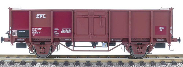 Exacttrain 23963 - CFL offener Güterwagen UIC II Es EUROP Ep.4, mit Ausbesserungsflächen