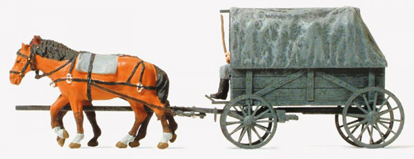 Preiser 16588 - Ersatzfeldwagen Erfa, bespannt. Deutsches Reich 1939-45, Bausatz