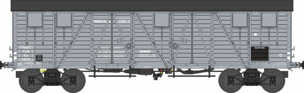 REE WB-772 - PLM gedeckter güterwagen TP 4-achsig grau Ep.2, 4 Türen