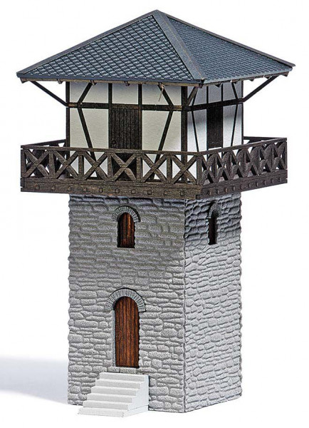 Busch 1639 - Limes Turm Echt Holz Bausatz