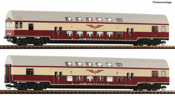 Roco 6280045 - DR 2er Set Doppelstock Sputnik DR E4