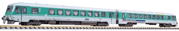 Liliput 163201 - DB Dieseltriebwagen BR 628.4 2-teilig minttürkis/lichtgrau Ep.5, Zugzielanzeige "H