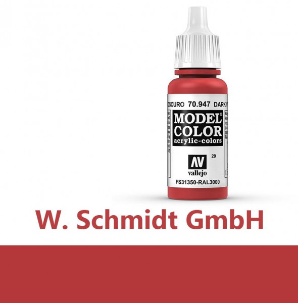 Vallejo 770947 - Model Color Farbe Orientrot, Matt, 17 ml