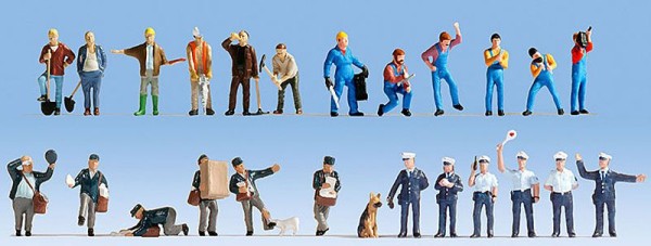 Noch 16109 - XL-Set Figuren "Bei der Arbeit" 24 Personen