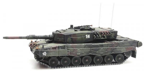 Artitec 6870118 - CH Leopard 2A4 Swiss Army Camo Fertigmodell aus Resin, lackiert