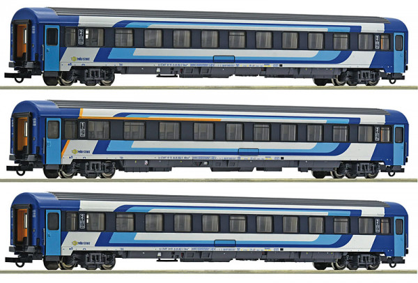 Roco 6200228 - MAV 3er Set Personenwagen Eurofima MAV E6