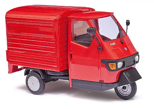 Busch 60052 - Piaggio Ape 50 Rot M 1:43 mit Kofferraum