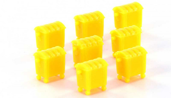 LC-Minis - LC46003 - 8er Set Mülltonnen, groß, gelb