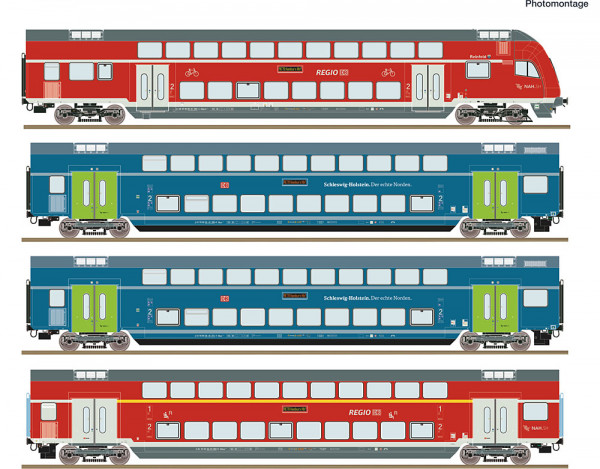 Roco 6210250 - DB-AG 4er Set Dosto NAH.SH DB AG DCC E6