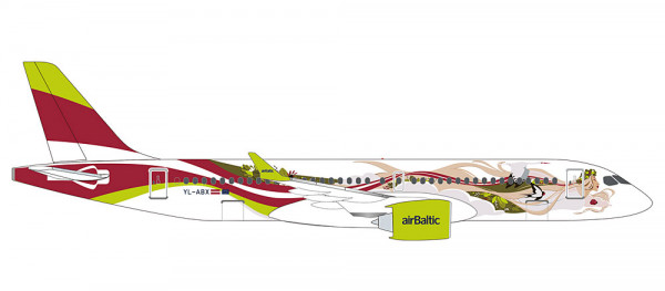 Herpa 573535 - airBaltic Airbus A220-300 "50th A220"