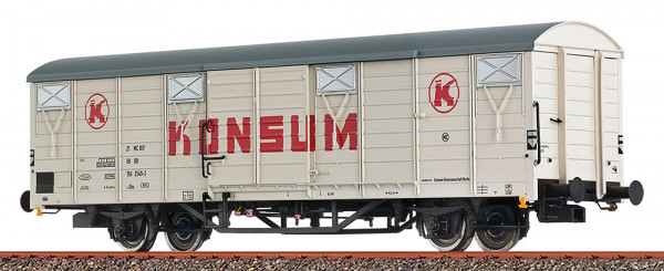 Brawa 49931 - DR gedeckter Güterwagen Gbs [1500] Ep.4, "Konsum"