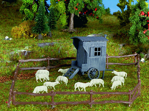 Vollmer 47717 - Schäferwagen und Schafherde Bausatz