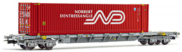 Jouef HJ6241 - SNCF Containertragwagen Sgss Ep.5-6, beladen mit 45´ Container „Norbert Dentressangle