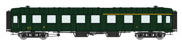 REE VB-385 - SNCF Reisezugwagen OCEM 1./2.Klasse grün RA A3B5 (ex-Midi) Ep.3b, Dach grün