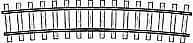 Bemo 4294557 - Gebogenes Gleis R 520 mm 15° Code 70