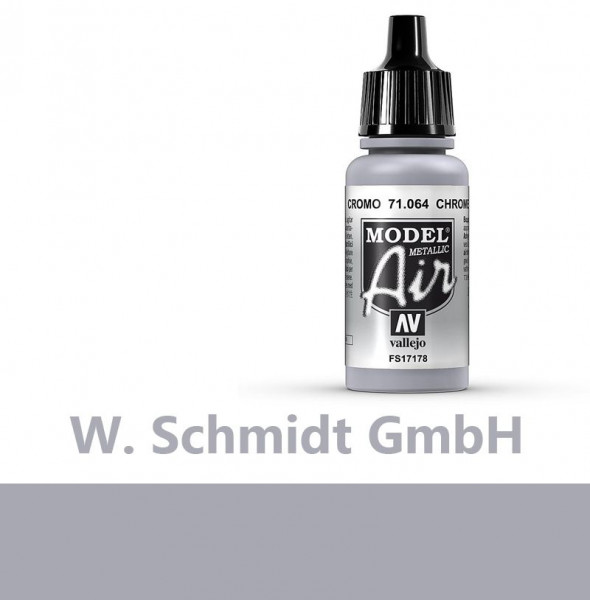 Vallejo 771064 - Model Air Chrom, Metallic, 17 ml