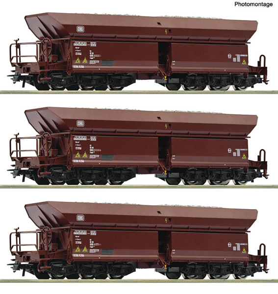 Roco 77031 - DB Set 3-teilig Erzwagen 6-achsig braun Ep.4, Set 2