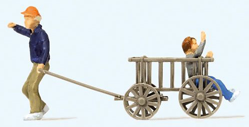 Preiser 28112 - Kinder mit Bollerwagen