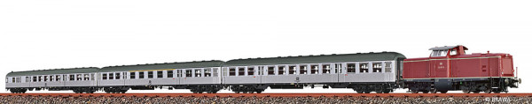 Brawa 50899 - DB Zuggarnitur 4-teilig Ep.4, mit Diesellok BR 212 + 3x "Silberlinge", ac-digital + S