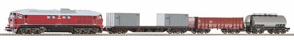 Piko 97935 - Start-Set CSD Güterzug Diesellok BR 130 + 3 Güterwagen Ep.4, mit Bettungsgleis