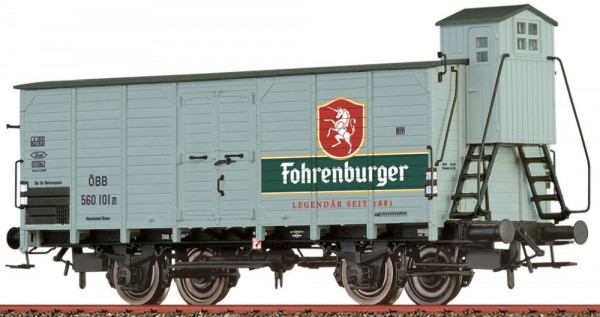 Brawa 50772 - ÖBB gedeckter Güterwagen mit Bremserhaus Ep.3, "Fohrenburger Bier"