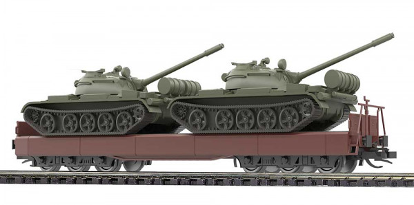 Busch 31650 - Flachwagen Samm 4818 T-55A TT