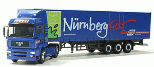 Herpa 280976 - MAN TGA LX Gardpl-Sz "Nürnberg kickt"