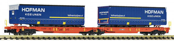 Fleischmann 6660118 - WASCOSA Doppeltaschenwagen T2000 Ep.6, 2x Auflieger "Hofman"
