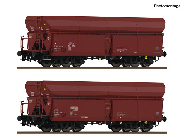 Roco 6600454 - ZSSK 2er Set Selbstentladewagen Fals ZSSK Cargo E6