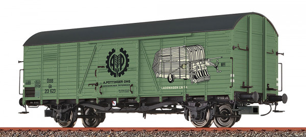 Brawa 50499 - H0 Gedeckter Güterwagen Glt "A. Pöttinger" ÖBB