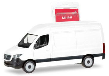 Herpa 013475 - Minikit MB Sprinter `18 Kasten Hochdach, weiß