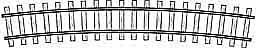 Bemo 4294567 - Gebogenes Gleis R 520 mm 15° Code 70