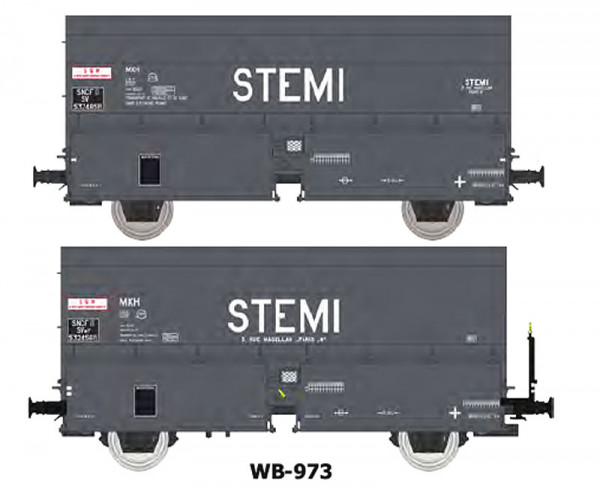 REE WB-973 - SNCF Set 2-teilig Koletransportwagen STEMI 56 Ep.3, "STEMI"