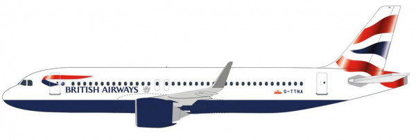 Herpa 612746 - British Airways Airbus A320 neo – G-TTNA