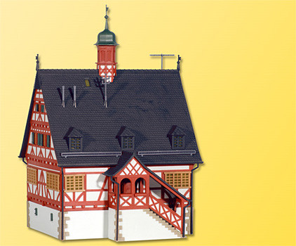 Kibri 38906 - Rathaus auf dem Lande - Maichingen 11,5x11x19 cm Zweifarbenspritzgussverfahren und Ste