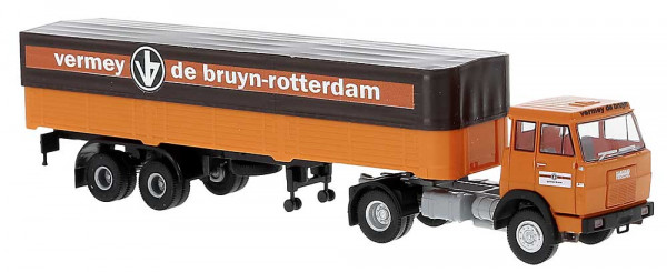 Brekina 82259 - Henschel F 161 Sattelzug "Vermey de Bruyn", Plane braun