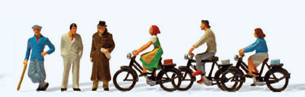 Preiser 12484 - Passanten/Radfahrer 1936
