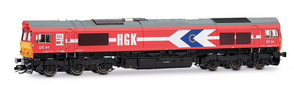 Arnold HN9071HM - HGK, dieselelektrische Lokomotive Klasse 66, rote Farbgebung mit gelber Front, Ep.