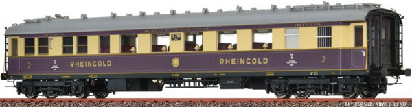 Brawa 46468 - DRG Schnellzugwagen SB4ük-28 creme/blau Ep.2, "Rheingold", Digital extra